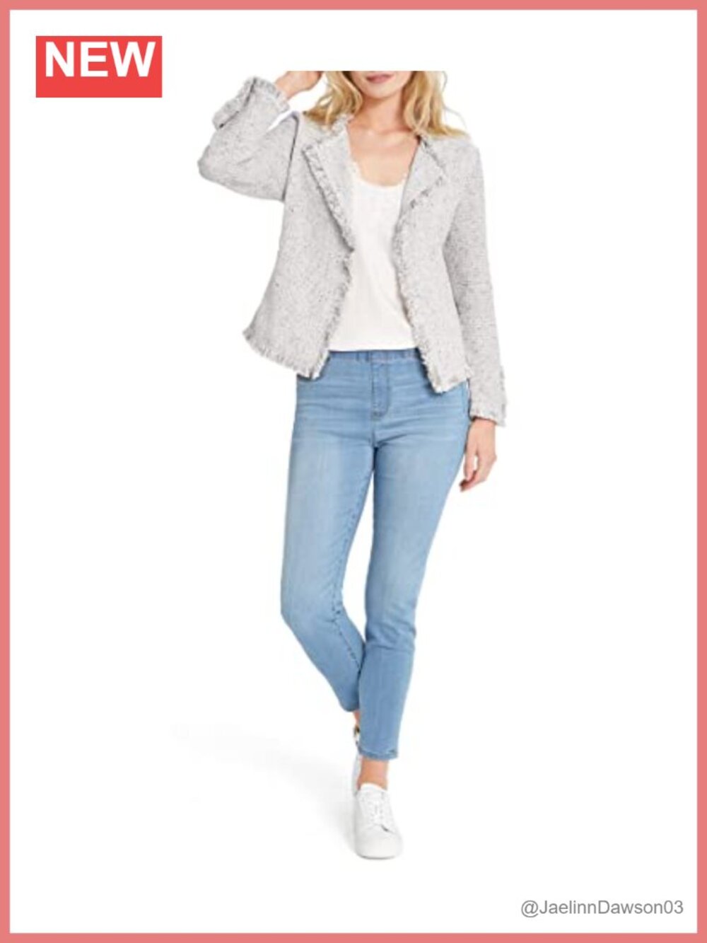 Fringe Mix Knit Open Front Jacket Long Sleeve Cotton Casual